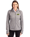 NDSU Bison Cutter & Buck Mainsail Full Zip Hooded Womens Jacket Polished Heather Front Thumbnail Image