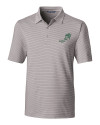 NDSU Bison Vintage Cutter & Buck Forge Pencil Stripe Stretch Mens Polo Polished Medium Gray Mannequin Thumbnail Image