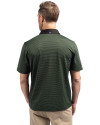 NDSU Bison Vintage Cutter & Buck Virtue Eco Pique Micro Stripe Recycled Mens Polo Hunter/Black Back Thumbnail Image