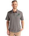 NDSU Bison Vintage Cutter & Buck Coastline Epic Comfort Recycled Mens Polo Elemental Grey Front Thumbnail Image