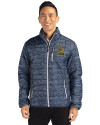 Northern Arizona Lumberjacks College Vault Cutter & Buck Rainier PrimaLoft® Mens Eco Insulated Full Zip Printed Puffer Jacket Dark Navy Front Thumbnail Image