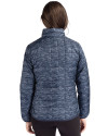 Old Dominion Monarchs College Vault Cutter & Buck Rainier PrimaLoft® Womens Eco Insulated Full Zip Printed Puffer Jacket Dark Navy Back Thumbnail Image