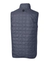 Carolina Panthers Americana Cutter & Buck Rainier PrimaLoft® Mens Big and Tall Eco Insulated Full Zip Puffer Vest Anthracite Melange Mannequin Back Thumbnail Image