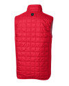 Carolina Panthers Americana Cutter & Buck Rainier PrimaLoft® Mens Big and Tall Eco Insulated Full Zip Puffer Vest Red Mannequin Back Thumbnail Image