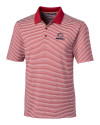 Chicago Bears Americana Cutter & Buck Forge Tonal Stripe Stretch Mens Big and Tall Polo Cardinal Red Mannequin Thumbnail Image