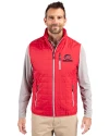 Chicago Bears Americana Cutter & Buck Rainier PrimaLoft® Mens Big and Tall Eco Insulated Full Zip Puffer Vest Red Front Thumbnail Image