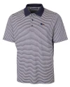 Denver Broncos Americana Cutter & Buck Forge Tonal Stripe Stretch Mens Big and Tall Polo Liberty Navy Mannequin Thumbnail Image