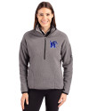 Memphis Tigers Cutter & Buck Cascade Eco Fleece Womens Pullover Jacket Elemental Grey/Black Front Thumbnail Image