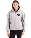 Chicago Bears NFL Helmet Cutter & Buck Charter Eco Recycled Womens Anorak Jacket Polished Medium Gray Front Thumbnail Image