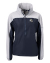 Los Angeles Chargers NFL Helmet Cutter & Buck Charter Eco Recycled Womens Anorak Jacket Navy Blue/Polished Mannequin Thumbnail Image