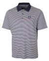 Indianapolis Colts Americana Cutter & Buck Forge Tonal Stripe Stretch Mens Big and Tall Polo Liberty Navy Mannequin Thumbnail Image