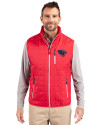 Jacksonville Jaguars Americana Cutter & Buck Rainier PrimaLoft® Mens Big and Tall Eco Insulated Full Zip Puffer Vest Red Front Thumbnail Image