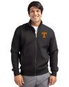 Tennessee Volunteers Cutter & Buck Roam Eco Recycled Full Zip Mens Big & Tall Jacket Black Front Thumbnail Image