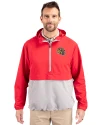 San Francisco 49ers NFL Helmet Cutter & Buck Charter Eco Recycled Mens Anorak Jacket Red/Polished Front Thumbnail Image
