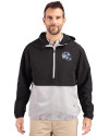 Buffalo Bills NFL Helmet Cutter & Buck Charter Eco Recycled Mens Anorak Jacket Black/Polished Front Thumbnail Image