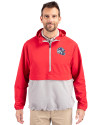 Buffalo Bills NFL Helmet Cutter & Buck Charter Eco Recycled Mens Anorak Jacket Red/Polished Front Thumbnail Image