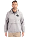 Baltimore Ravens NFL Helmet Cutter & Buck Charter Eco Recycled Mens Anorak Jacket Polished Medium Gray Front Thumbnail Image