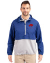 Buffalo Bills Historic Cutter & Buck Charter Eco Recycled Mens Anorak Jacket Tour Blue/Polished Front Thumbnail Image