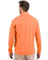 Chicago Bears Historic Cutter & Buck Adapt Eco Knit Heather Mens Quarter Zip Pullover College Orange Heather Back Thumbnail Image