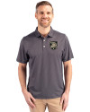 Army Black Knights Cutter & Buck Pike Eco Symmetry Print Stretch Recycled Mens Polo Black/White Front Thumbnail Image
