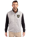 Army Black Knights Cutter & Buck Charter Eco Full-Zip Mens Big & Tall Vest Polished Medium Gray Front Thumbnail Image