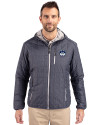 UConn Huskies - Cutter & Buck Rainier Primaloft Eco Mens Full Zip Hooded Jacket Anthracite Melange Front Thumbnail Image