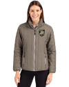 Army Black Knights Cutter & Buck Rainier PrimaLoft®  Womens Eco Insulated Full Zip Puffer Jacket Poplar Melange Front Thumbnail Image