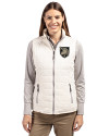 Army Black Knights Cutter & Buck Rainier PrimaLoft® Womens Eco Insulated Full Zip Puffer Vest Coconut Front Thumbnail Image