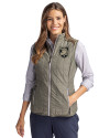 Army Black Knights Cutter & Buck Rainier PrimaLoft® Womens Eco Insulated Full Zip Puffer Vest Poplar Melange Front Thumbnail Image