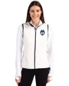 UConn Huskies - Cutter & Buck Cascade Eco Fleece Womens Vest Shell/Navy Blue Front Thumbnail Image