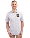 Army Black Knights Cutter & Buck Virtue Eco Pique Botanical Print Recycled Mens Polo Polished Medium Gray Front Thumbnail Image