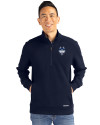 UConn Huskies - Cutter & Buck Roam Epic Versatility Recycled Quarter Zip Mens Pullover Navy Blue Front Thumbnail Image