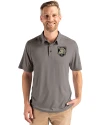 Army Black Knights Cutter & Buck Coastline Epic Comfort Recycled Mens Polo Elemental Grey Front Thumbnail Image
