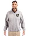 Army Black Knights Cutter & Buck Charter Eco Recycled Mens Full-Zip Jacket Polished Medium Gray Front Thumbnail Image