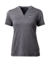 UConn Huskies - Cutter & Buck Forge Eco Heathered Stretch Womens Blade Top Charcoal Heather Mannequin Thumbnail Image
