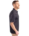 Minnesota Vikings Cutter & Buck Pike Double Dot Print Stretch Mens Polo Black Side Thumbnail Image