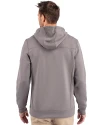 Carolina Panthers Mono Cutter & Buck Roam Epic Versatility Half Zip Recycled Mens Hooded Pullover Elemental Grey Back Thumbnail Image