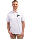 Atlanta Falcons Mono Cutter & Buck Forge Eco Stretch Recycled Mens Polo White Front Thumbnail Image