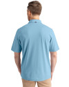 Carolina Panthers Mono Cutter & Buck Virtue Eco Pique Recycled Mens Polo Atlas Light Blue Back Thumbnail Image