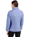 Carolina Panthers Monochromatic Cutter & Buck Rainier Recycled Insulated Puffer Womens Full Zip Jacket Hyacinth Melange Back Thumbnail Image