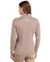 Carolina Panthers Mono Cutter & Buck Traverse Stretch Eco Quarter Zip Womens Pullover Mushroom Back Thumbnail Image