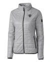 Chicago Bears Monochromatic Cutter & Buck Rainier Recycled Insulated Puffer Womens Full Zip Jacket Polished Medium Gray Mannequin Thumbnail Image