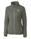 Chicago Bears Monochromatic Cutter & Buck Rainier Recycled Insulated Puffer Womens Full Zip Jacket Poplar Melange Mannequin Thumbnail Image