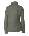 Chicago Bears Monochromatic Cutter & Buck Rainier Recycled Insulated Puffer Womens Full Zip Jacket Poplar Melange Mannequin Back Thumbnail Image