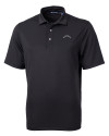 Los Angeles Chargers Mono Cutter & Buck Virtue Eco Pique Recycled Mens Big and Tall Polo Black Mannequin Thumbnail Image