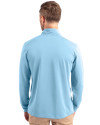 Baltimore Ravens Mono Cutter & Buck Virtue Eco Pique Recycled Quarter Zip Mens Pullover Atlas Light Blue Back Thumbnail Image