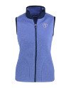 Chicago Bears Mono Cutter & Buck Cascade Eco Fleece Womens Vest Hyacinth/Navy Blue Mannequin Thumbnail Image