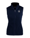 Chicago Bears Mono Cutter & Buck Cascade Eco Fleece Womens Vest Navy Blue Mannequin Thumbnail Image