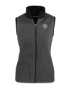 View image 7: Chicago Bears Monochromatic Cutter & Buck Cascade Epic Comfort Recycled Sherpa Fleece Womens Full Zip Vest Elemental Grey/Black Mannequin