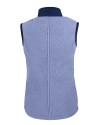 Chicago Bears Monochromatic Cutter & Buck Cascade Epic Comfort Recycled Sherpa Fleece Womens Full Zip Vest Hyacinth/Navy Blue Mannequin Back Thumbnail Image